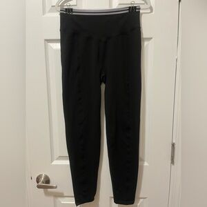 Victoria's Secret PINK Seamless Ribbed Leggings - Black - Size Large
